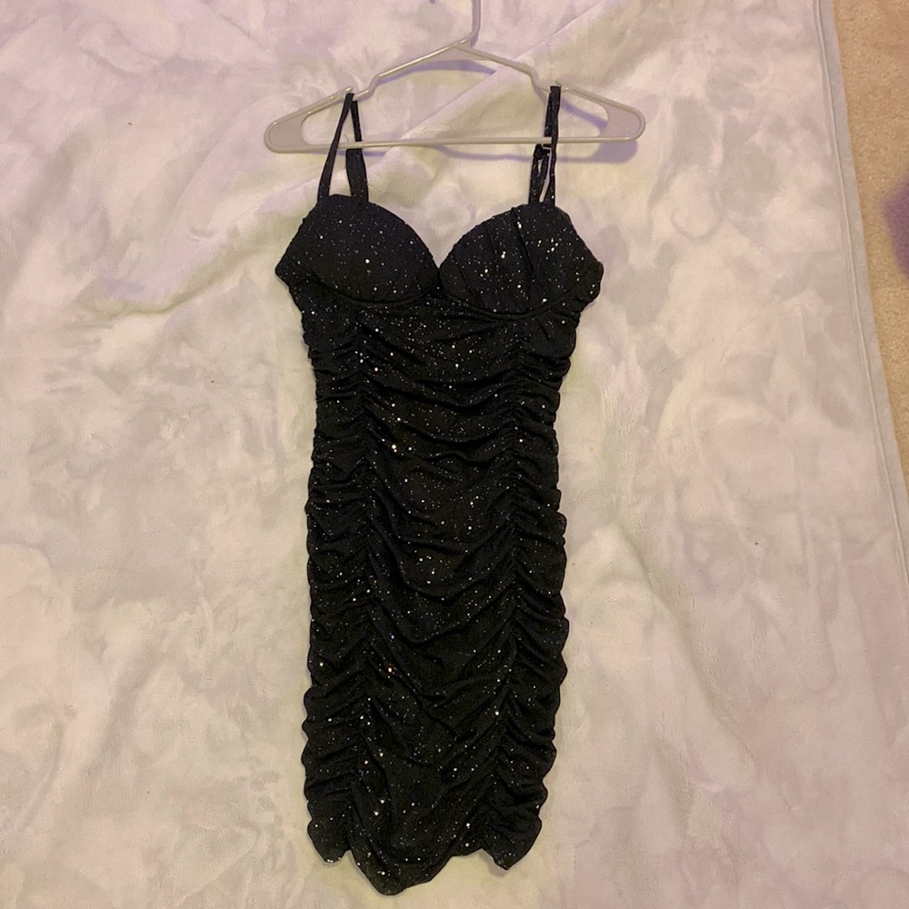 Black glitter dress